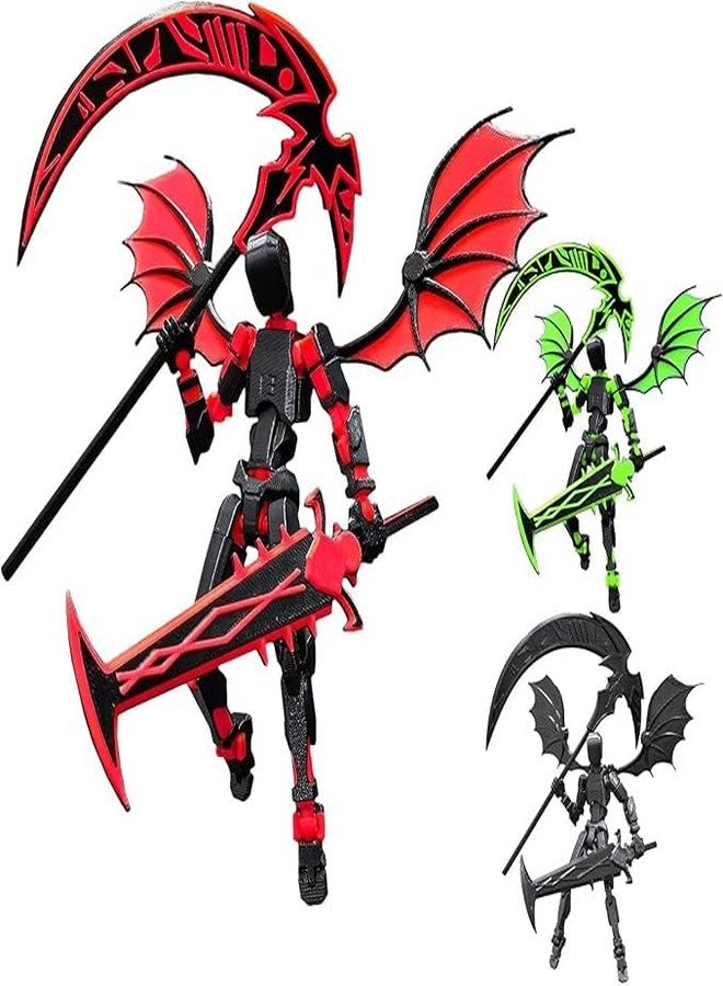 VALUEVIBES 13 Action Figure (Assembly Completed), Multi-Jointed Movable 3D Printed Toys Action Figures, 13 Set Toy, for Collectors Desktop Decorations, Action Figures for Boys Age 8-12 (Red) - Image 5